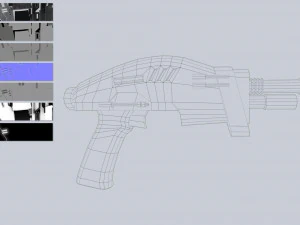 Collezione di blaster alieni Modello 3D