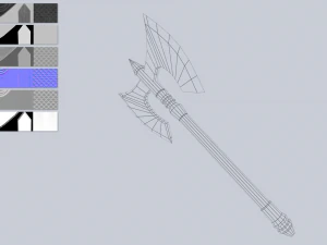 Ascia di fantasia Modello 3D