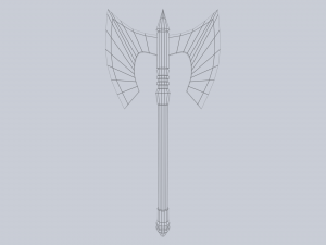 Fantasy axe 3D Model