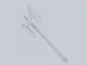 Fantasy axe 3D Model