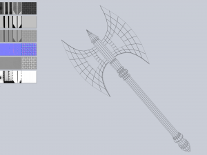 Fantasy axe 3D मॉडल