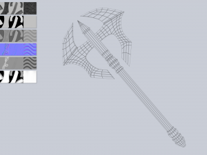 Fantasy axe Model 3D