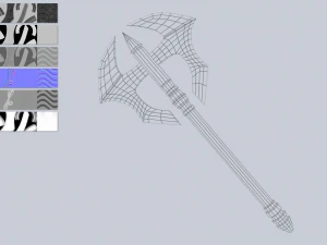 Ascia di fantasia Modello 3D