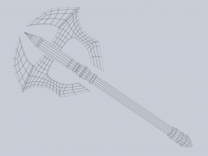 Fantasy axe Model 3D