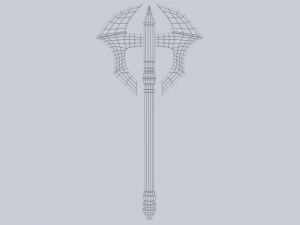 Fantasy axe Model 3D