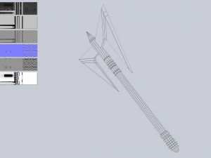 Ascia di fantasia Modello 3D