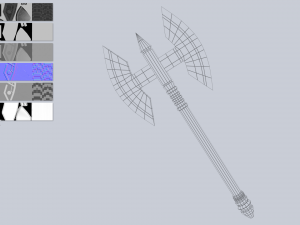 Fantasy axe 3D Model