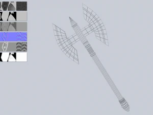 Fantasy axe 3D Model