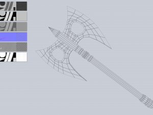 Fantasy axe 3D 模型