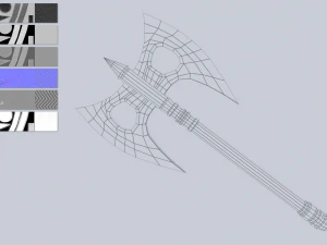 Fantasy axe 3D Model