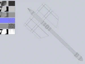 Fantasy axe 3D Model
