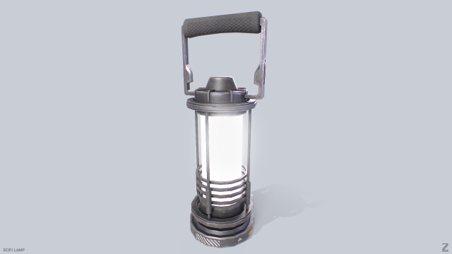 Sci fi lamp 3D 模型 .c4d .max .obj .3ds .fbx .stl .blend 