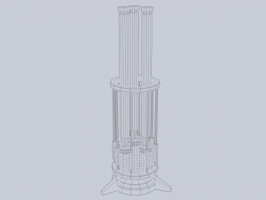 Sci fi lamp Modello 3D