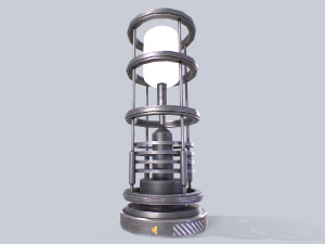 Sci fi lamp 3D मॉडल