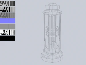 L&acirc;mpada de fic&ccedil;&atilde;o cient&iacute;fica Modelo 3D