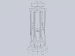 L&acirc;mpada de fic&ccedil;&atilde;o cient&iacute;fica Modelo 3D