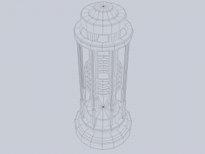 Sci fi lamp 3D Модель