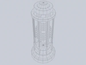 L&acirc;mpada de fic&ccedil;&atilde;o cient&iacute;fica Modelo 3D