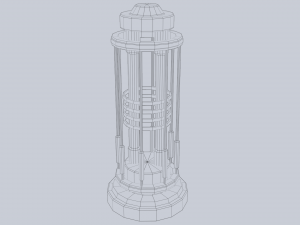Sci fi lamp 3D Модель