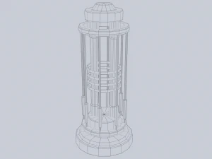 L&acirc;mpada de fic&ccedil;&atilde;o cient&iacute;fica Modelo 3D