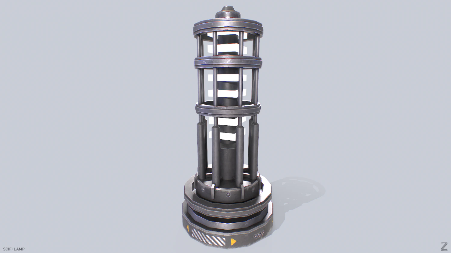 Sci fi lamp 3D Model .c4d .max .obj .3ds .fbx .stl .blend 