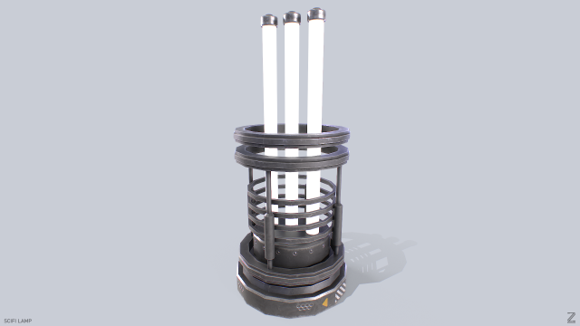 Sci fi lamp 3Dモデル .c4d .max .obj .3ds .fbx .stl .blend 