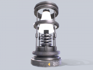 Sci fi lamp 3D Модель