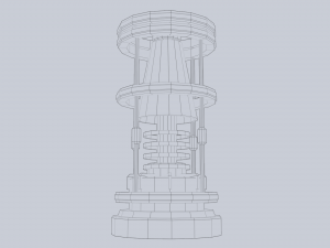 Sci fi lamp 3D Модель
