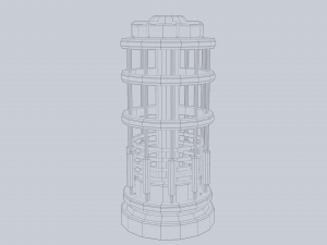 Sci fi lamp 3D Модель