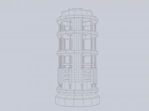 Sci fi lamp 3D Модель