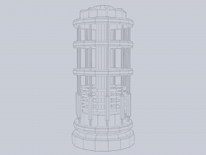 Sci fi lamp 3D Модель