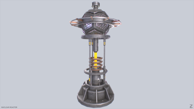 Nuclear reactor Modello 3D .c4d .max .obj .3ds .fbx .stl .blend 