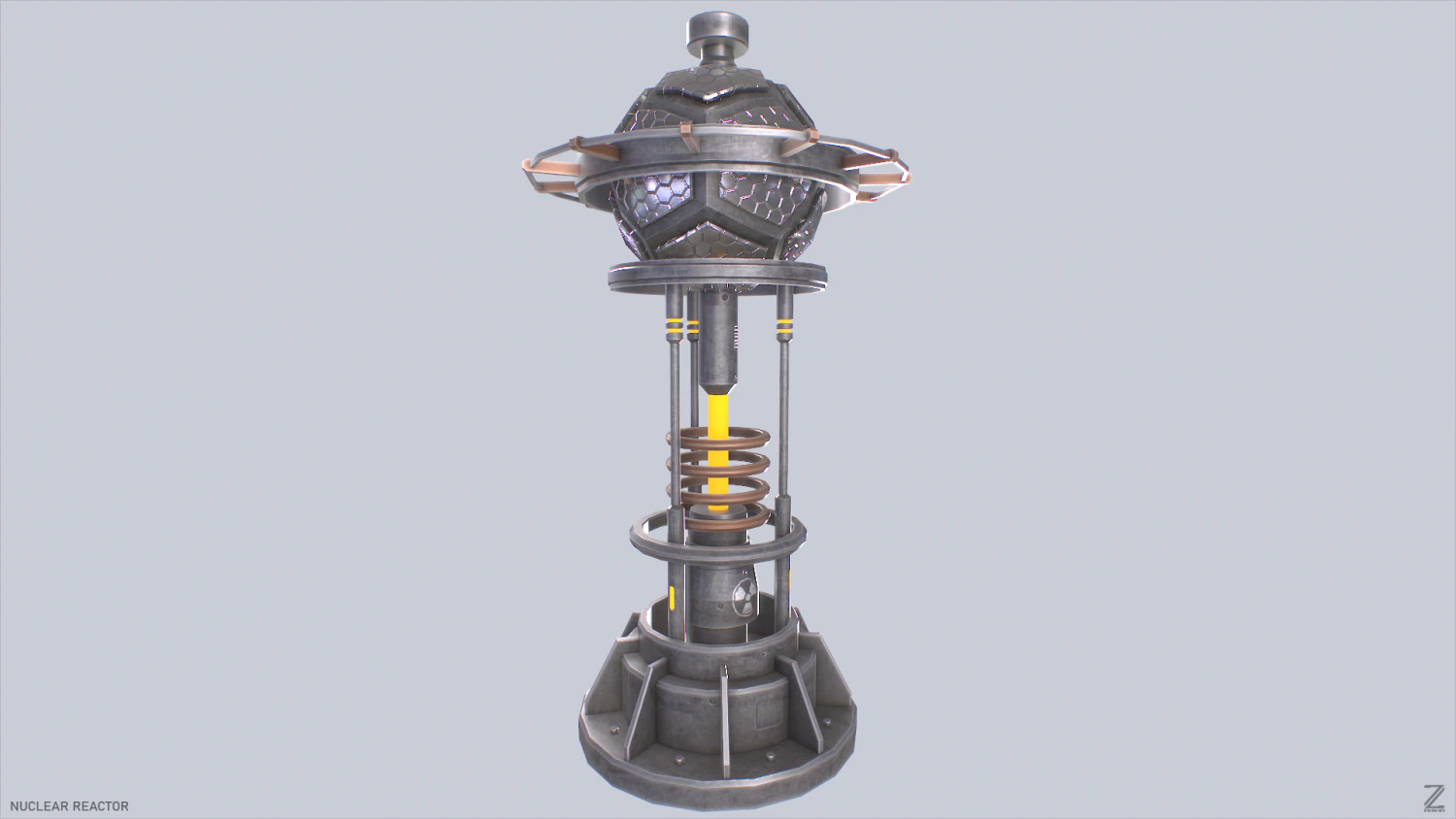Nuclear reactor 3D Model .c4d .max .obj .3ds .fbx .stl .blend 