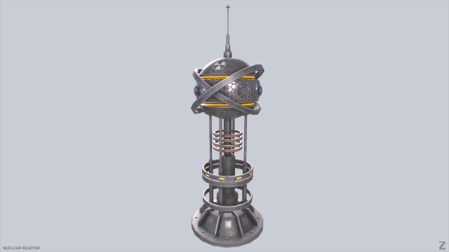 Nuclear reactor 3D Модель .c4d .max .obj .3ds .fbx .stl .blend 