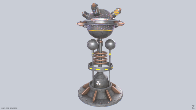 Nuclear reactor 3D Модель .c4d .max .obj .3ds .fbx .stl .blend 