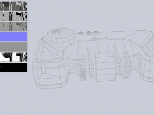 Bateria de fic&ccedil;&atilde;o cient&iacute;fica Modelo 3D