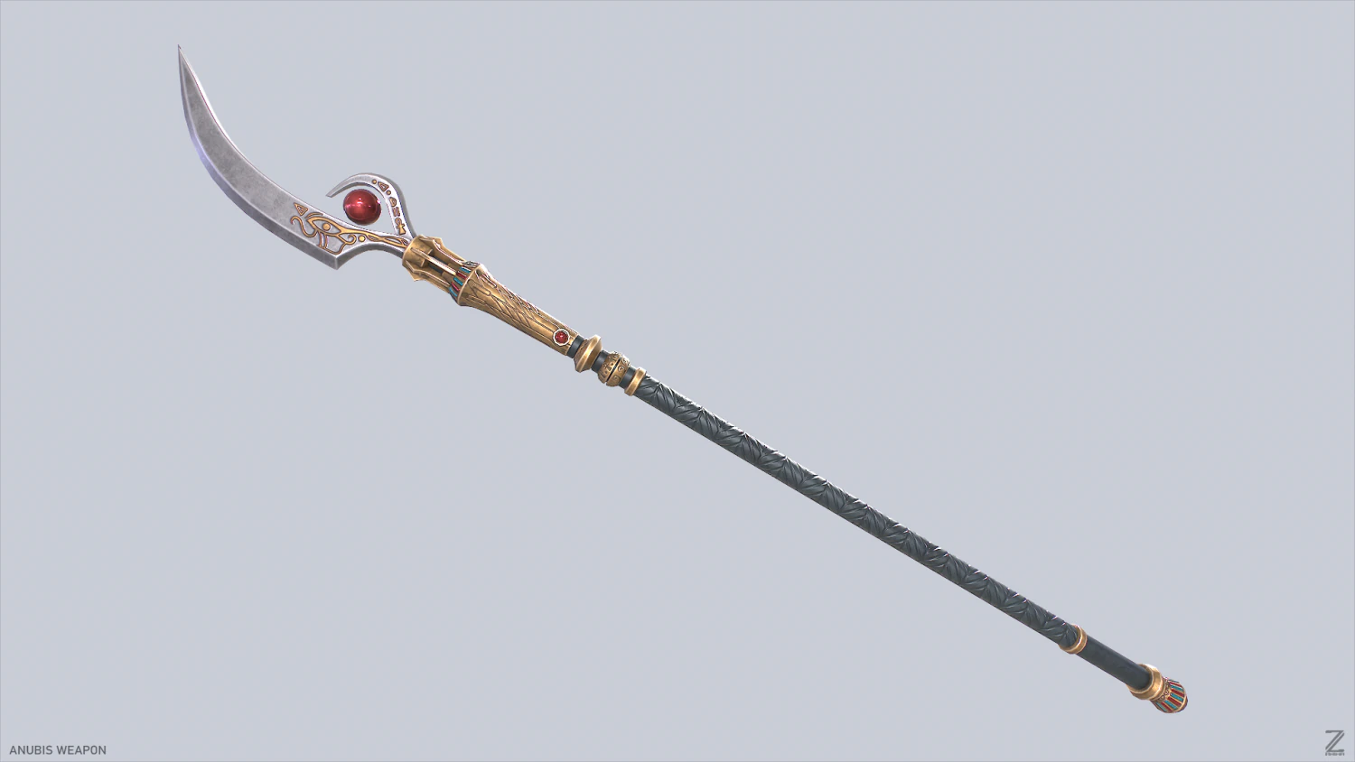 Anubis weapon 3D Model .c4d .max .obj .3ds .fbx .stl .blend 
