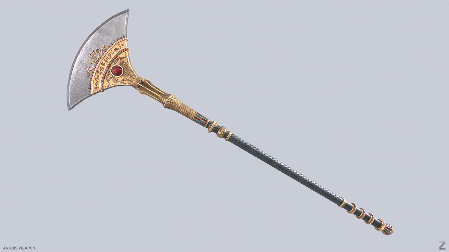 Anubis weapon 3D Model .c4d .max .obj .3ds .fbx .stl .blend 