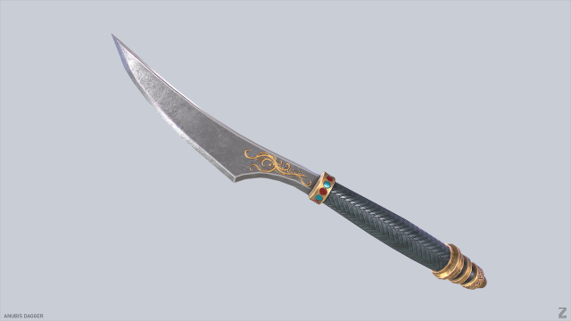 Anubis dagger 3D 模型 .c4d .max .obj .3ds .fbx .stl .blend 