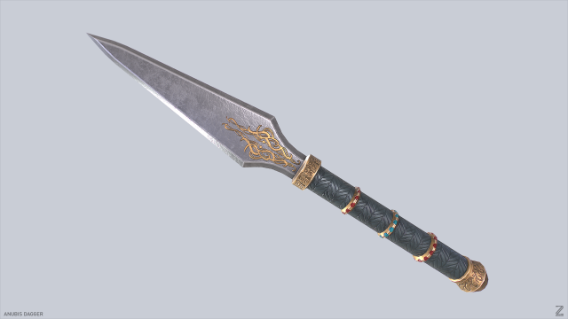 Anubis dagger Modelo 3D .c4d .max .obj .3ds .fbx .stl .blend 