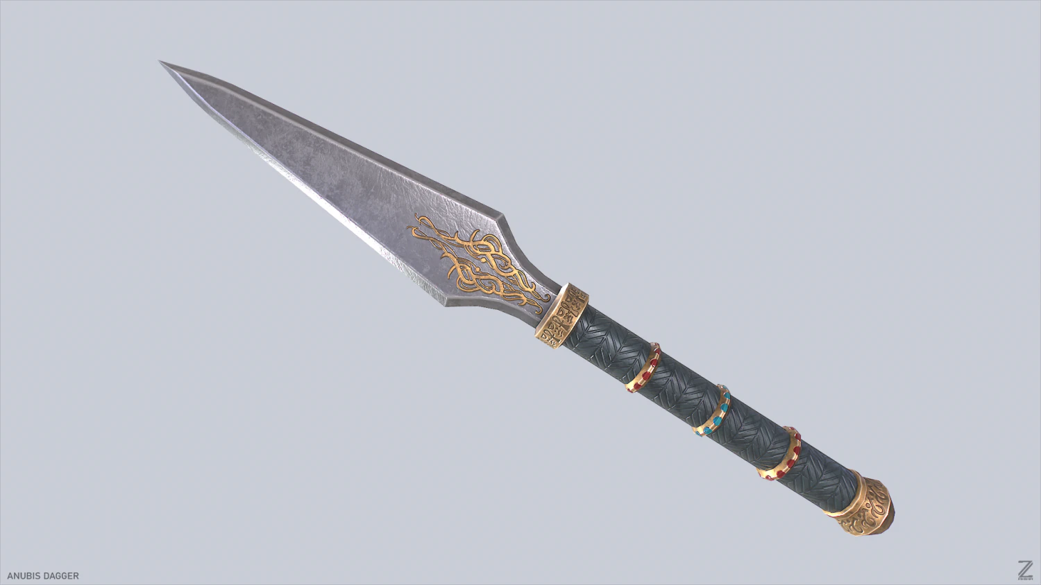 Anubis dagger 3D Model .c4d .max .obj .3ds .fbx .stl .blend 