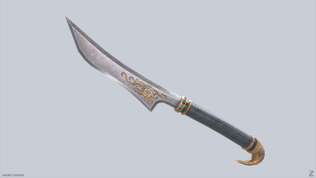 Anubis dagger Model 3D .c4d .max .obj .3ds .fbx .stl .blend 