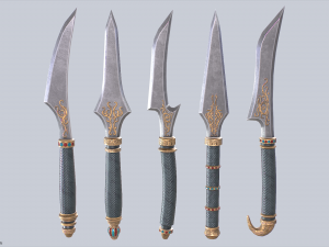 Anubis dagger collection 3D Model