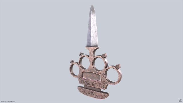 Bladed knuckle 3D Модель .c4d .max .obj .3ds .fbx .stl .blend 