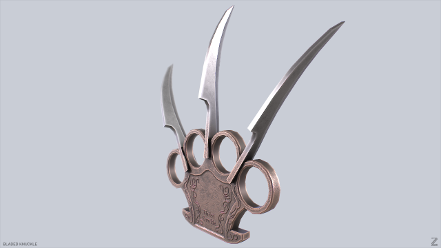 Bladed knuckle Model 3D .c4d .max .obj .3ds .fbx .stl .blend 
