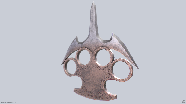 Bladed knuckle 3D Model .c4d .max .obj .3ds .fbx .stl .blend 