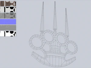 Bladed knuckle 3D Model