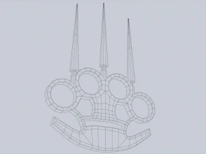Bladed knuckle 3D Model