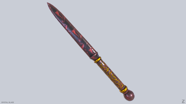 Crystal blade 3D 模型 .c4d .max .obj .3ds .fbx .stl .blend 