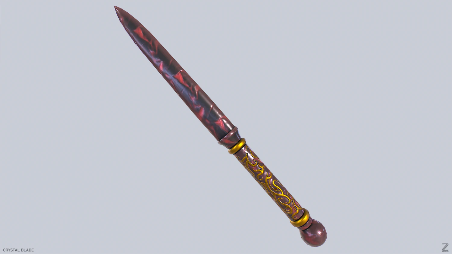 Crystal blade 3D Model .c4d .max .obj .3ds .fbx .stl .blend 